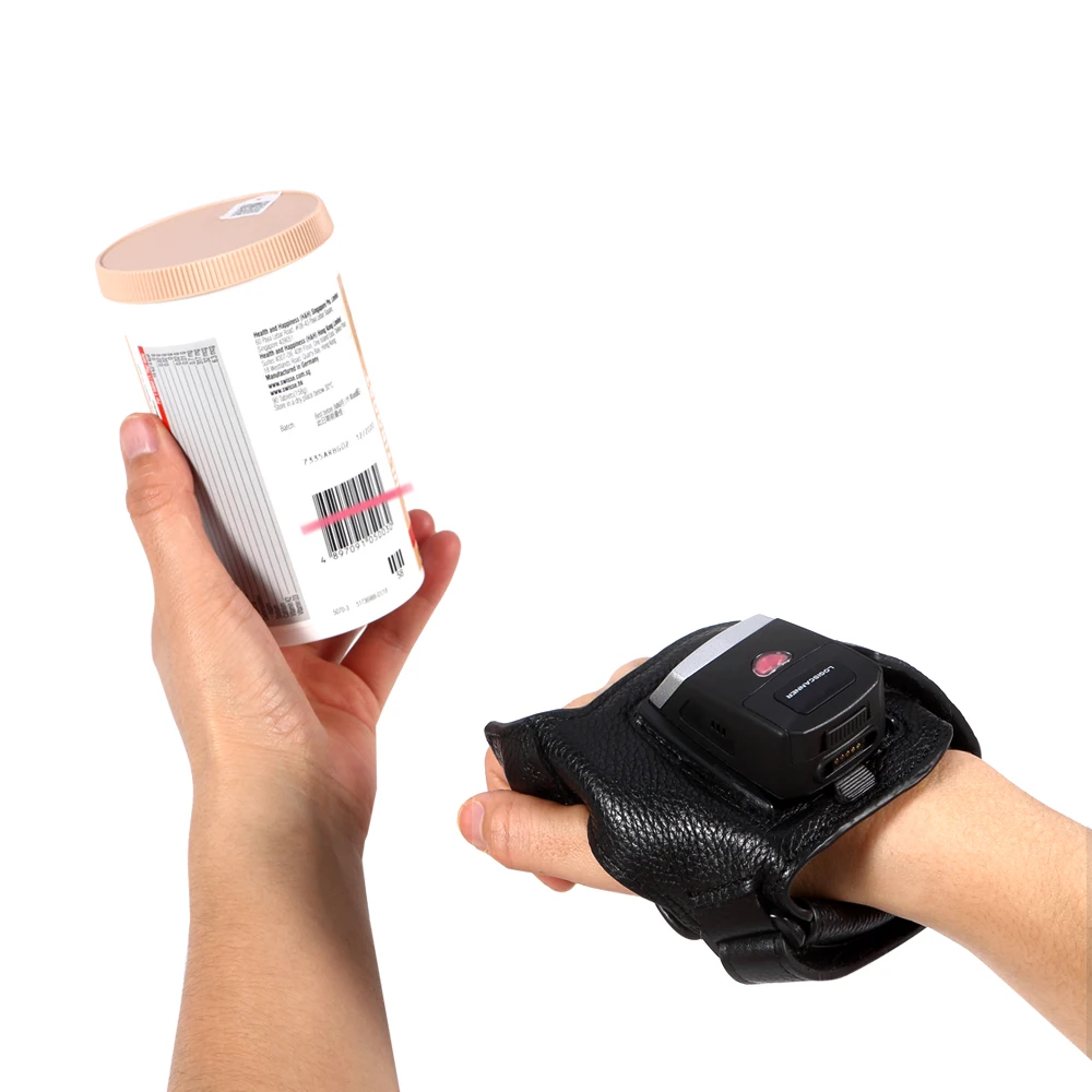 Logistics Warehousing Portable Qr Reader Scanner with Trigger Glove Barcode Scanner for Efficient Inventory Management