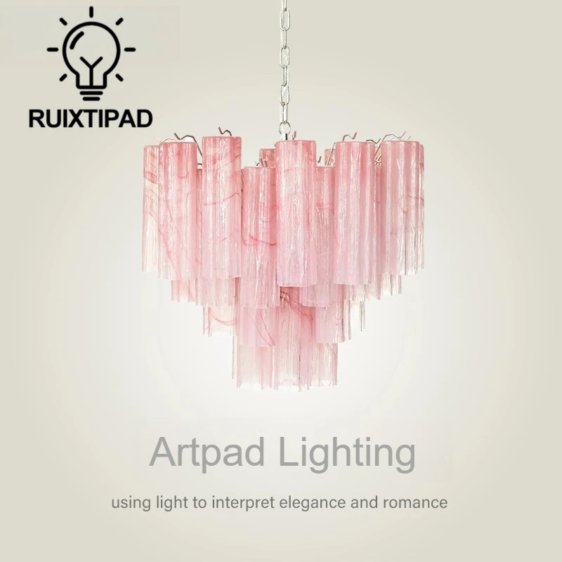 

Italy Murano Glass Chandelier Light for Living Room Bedroom Hotel Staircase Vintage Villa Lamp Pendant Light Home Decor Fixture