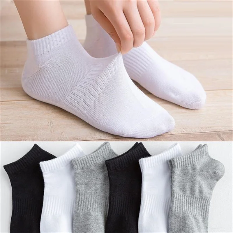 

Ankle Socks Womens and Mens Couple Student Cotton Ear New Plus Size Mesh Athletic Sports Running Solid Color Boat Sock 1-10 Pair