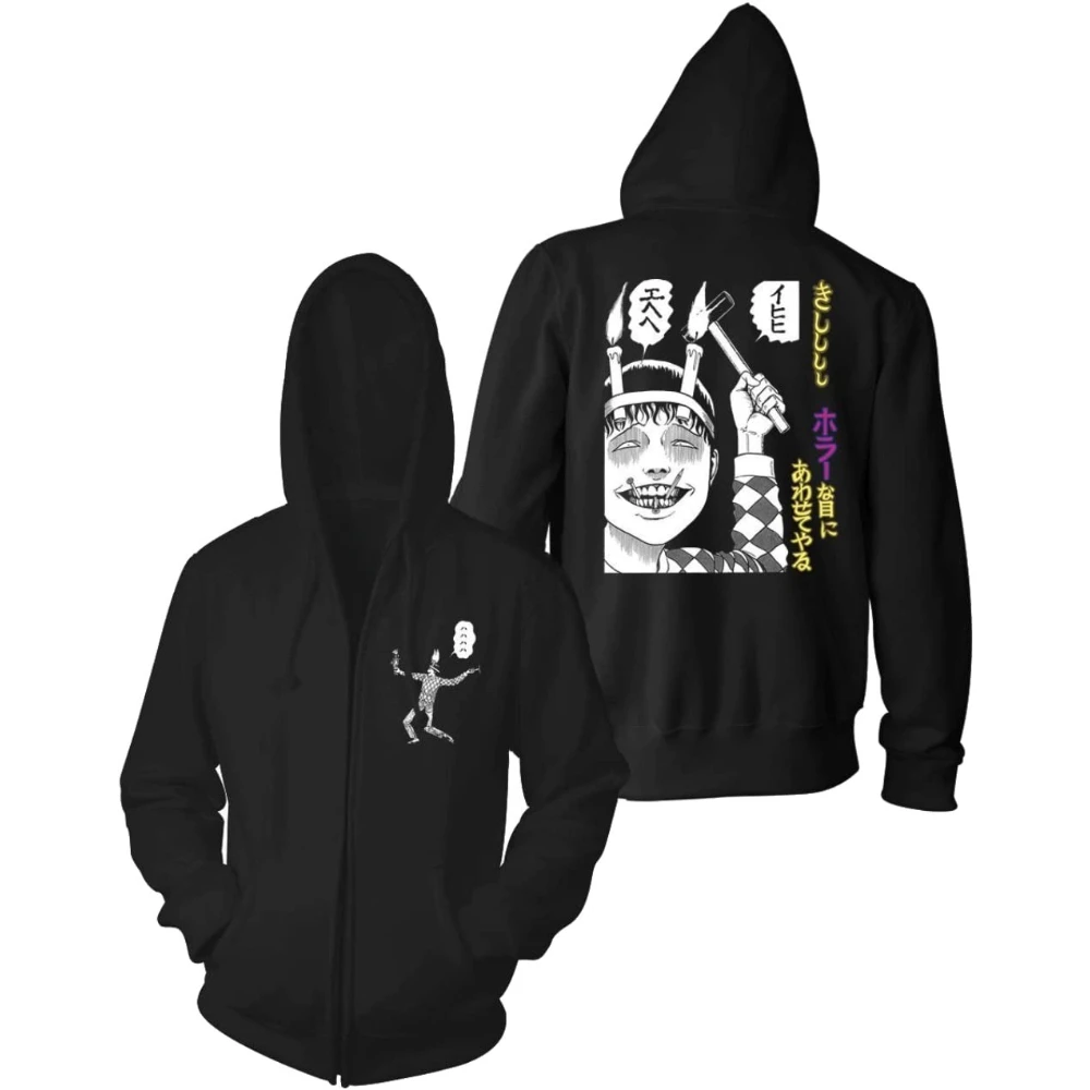 

Толстовка с рисунком японского аниме для мужчин и женщин, толстовка на молнии, уличная одежда, повседневный пуловер большого размера, куртка, пальто, модная осень-зима