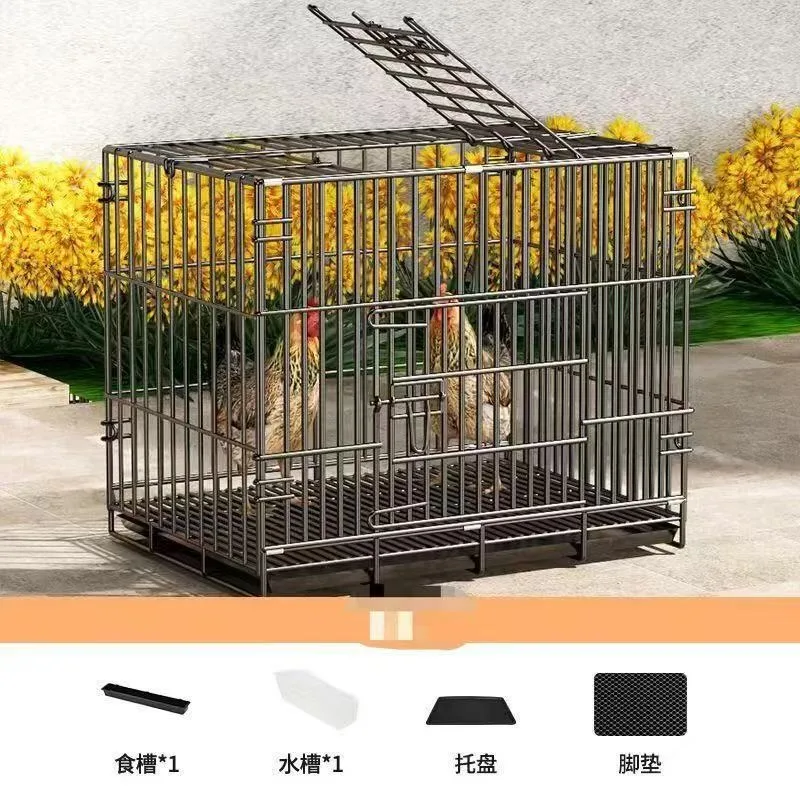 

Chicken cage Breeding cage Household quail cage Small folding laying hens Automatic rolling egg Chicken coop Chicken cage