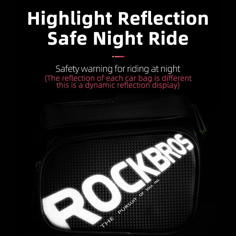 ROCKBROS Bicycle Bags with Touch Screen Phone Bag Bike Front Tube Bag 5.8\