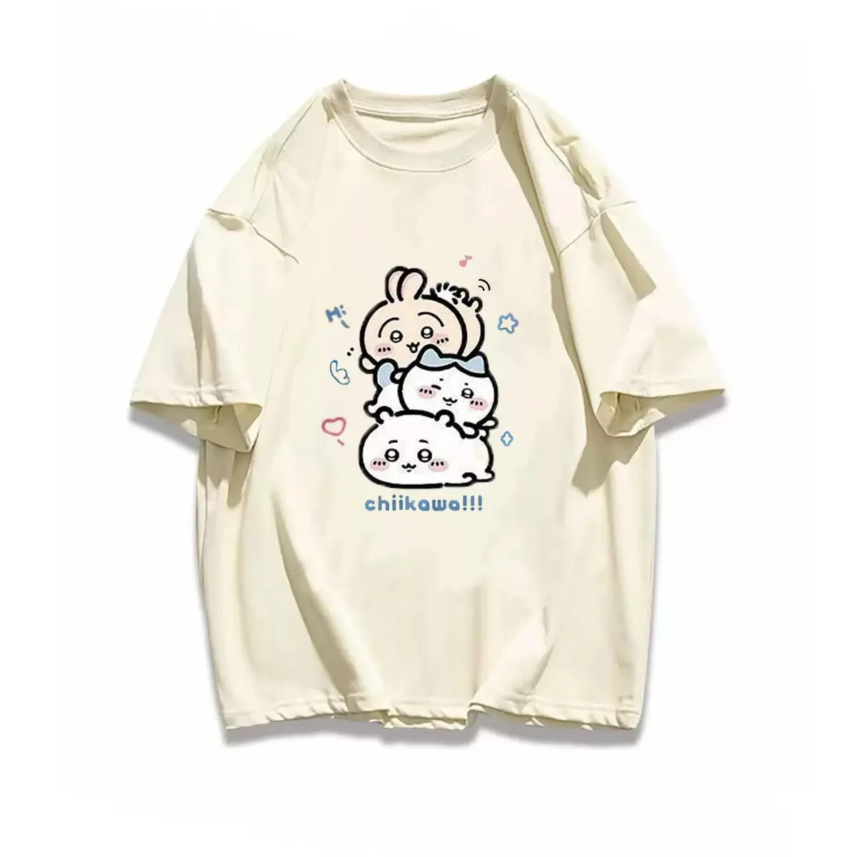 Chiikawa Toilet Time T-Shirt Women's Short Sleeve T-Shirt Cute Summer Comfort Pop T-Shirt Women's Fashion Casual Top image 2