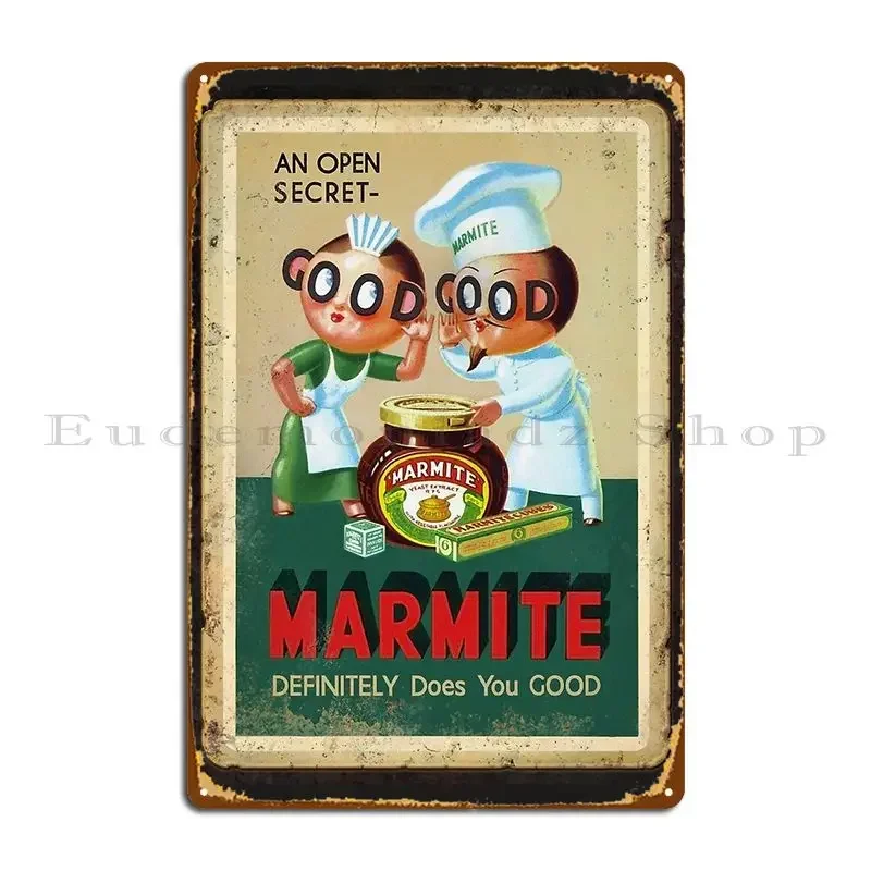 Vintage Marmite Advert Rusty Sign Style Marmite definitivamente te hace buena letrero de Metal impresión de garaje cartel de estaño Vintage