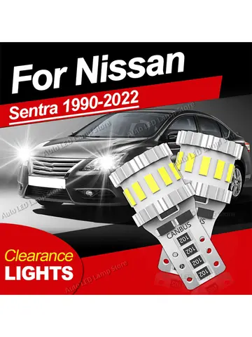 2x LED Clearance Light Parking Bulb Lamp W5W For Nissan Sentra B13 B14 B15 B16 B17 B18 1990-2017 2018 2019 2020 2021 2022