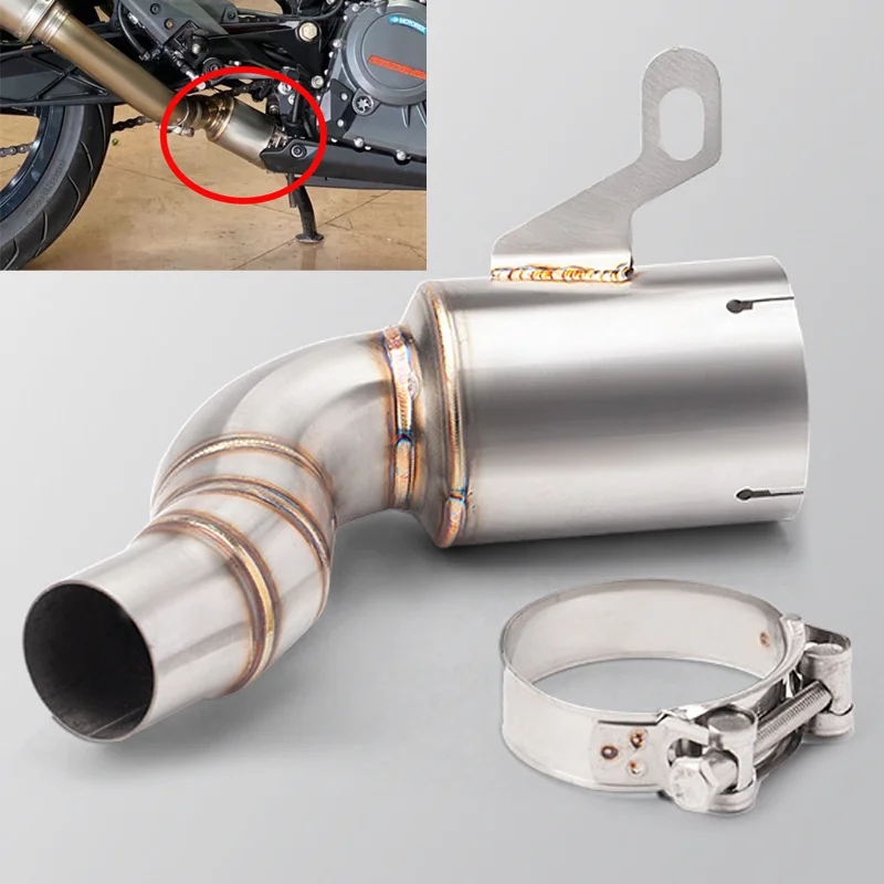 

Выхлоп мотоцикла для KTM RC DUKE 125 250 390 ADV Adventure 45 мм, среднее звено, катализатор Cut-Cat, колено вниз, трубный коллектор
