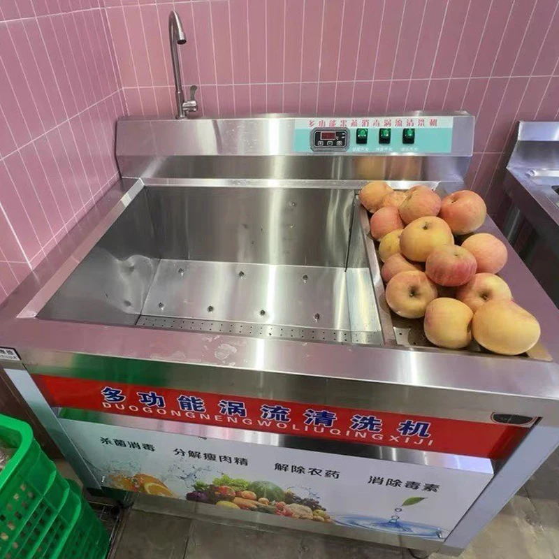 Stainless Steel Ultrasonic Fruit Vegetable Wash Machines Vegetable Fruit Washing Machine Leek Potato Whirlpool Cleaning Machine