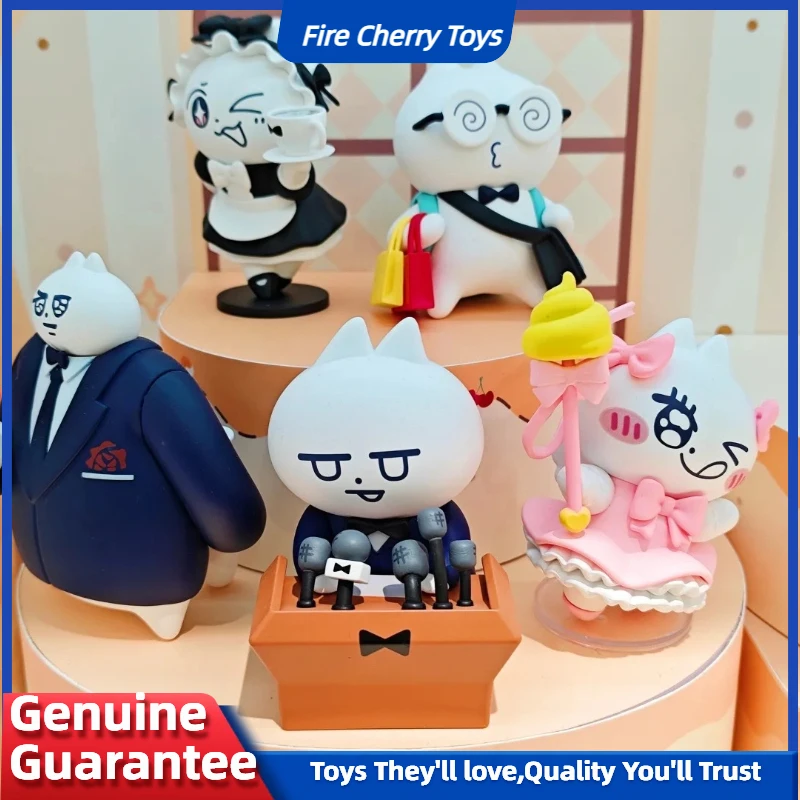 

Новые оригинальные галстуки-бабочки, серия «Кошка года», слепая коробка, игрушки, загадочная коробка, милая аниме-фигурка, коллекционная игрушка, украшение для рабочего стола, подарок