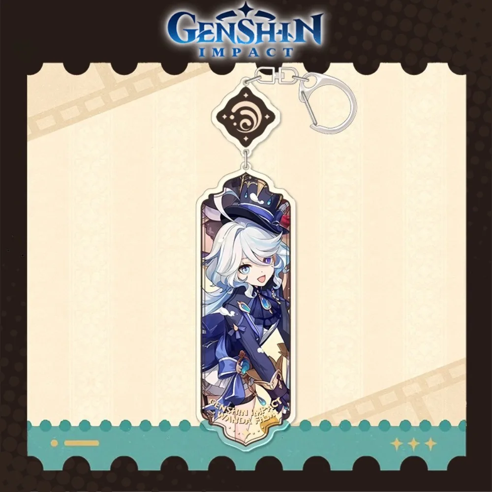 Genshin Impact Game Merch Keychain Jean Klee Venti Zhongli Raiden Shogun Backpack Key Decoration Pendant Fan Must-Have Gift