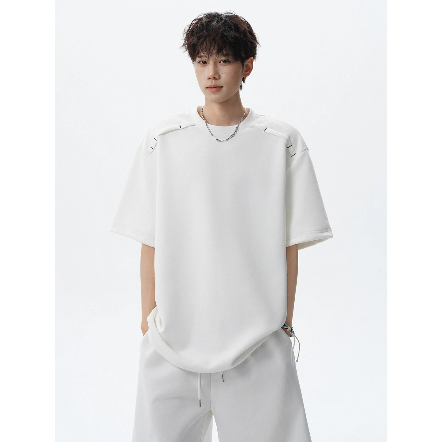 

2026 Summer New Men's Large-Sized Mamba Cotton Casual Short-Sleeved Set