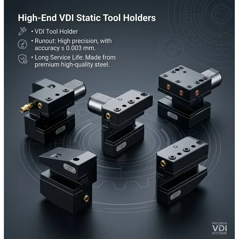 VDI Collet Chuck for Cnc Lathe Axial  Radial Tool Holder VDI Live  0° 90° Tool Holder VDI40 VDI30 VDI50