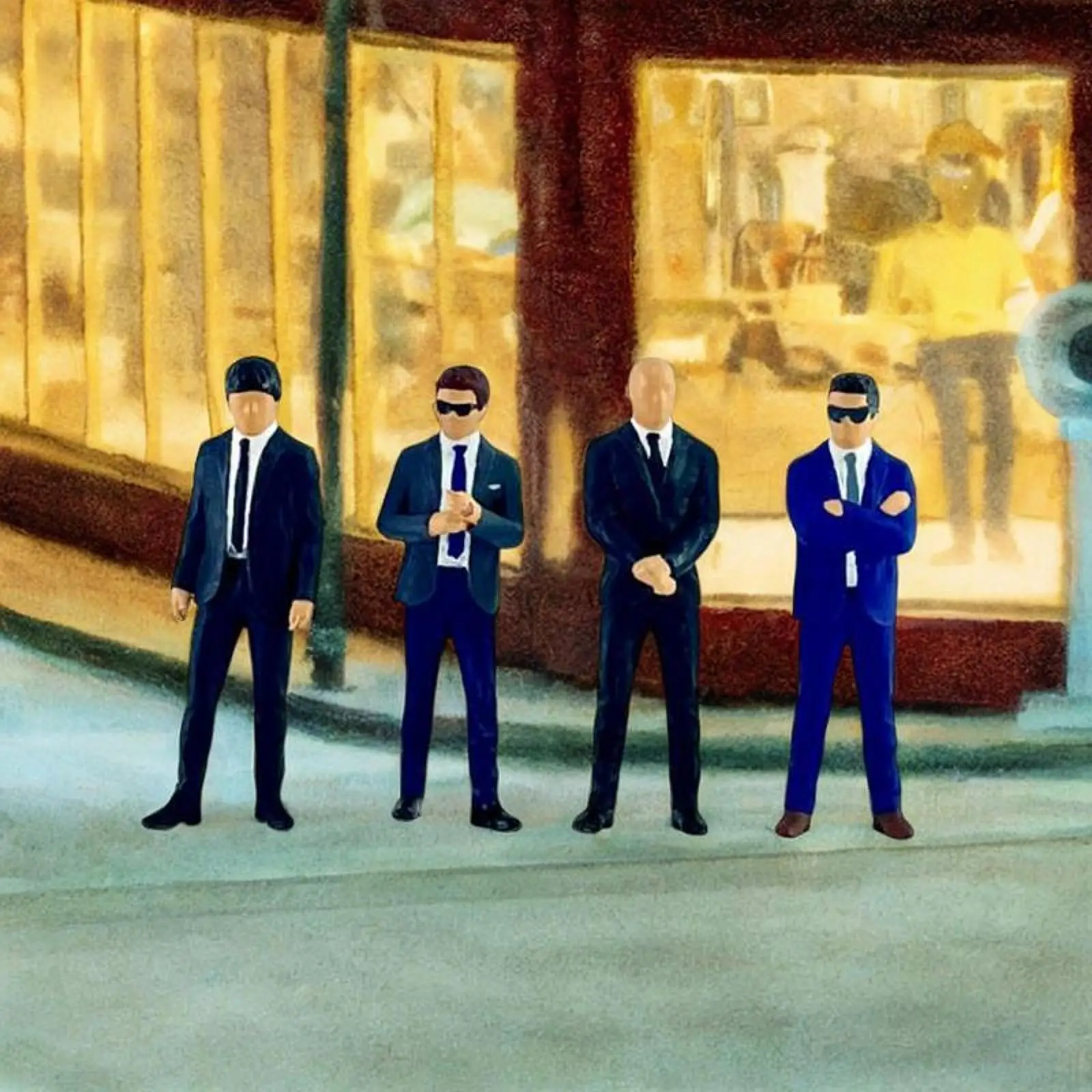 4 قطع تماثيل الأشخاص بمقياس 1/64 مجسمات مطلية بالراتنج لـ