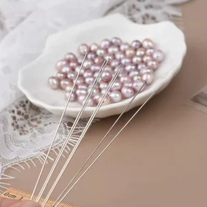 30/25 PCs Metall -Perlennadeln für Konten mit Gewinde Seil auch/Schmuck Armband Halskette, die Pins Kabelwerkzeuge Pins DIY macht 10 Hauptverkaufsnadelpassage - №5