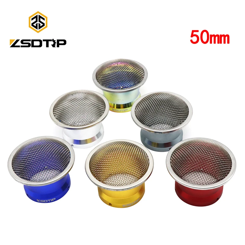 ZSDTRP 50MM Multicolor Motorcycle Carburetor Air Filter with Guaze Wind Cup For PWK 21-30mm PE 28 30mm