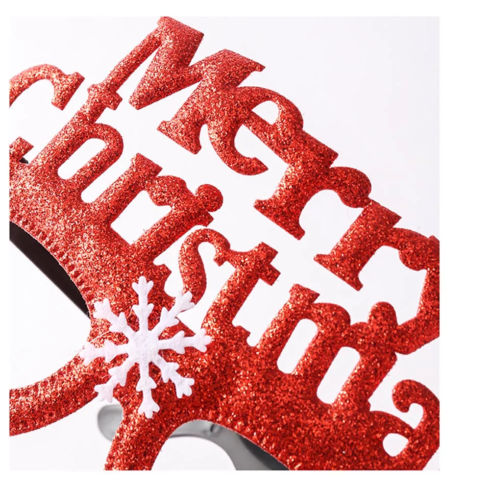 نظارات عيد الميلاد لعوب عطلة النظارات الإطار سانتا النظارات البلاستيكية نظارات الحفلات للتصوير الفوتوغرافي الدعائم عطلة الكبار