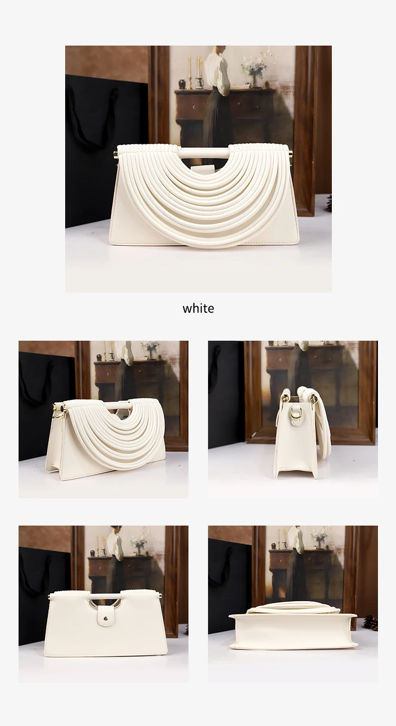 Die neue handgewebte Tasche mit Linienmuster von 2025 ist eine einzigartige, hochwertige, individuelle und modische Handtasche für Frauen. – Detail 5