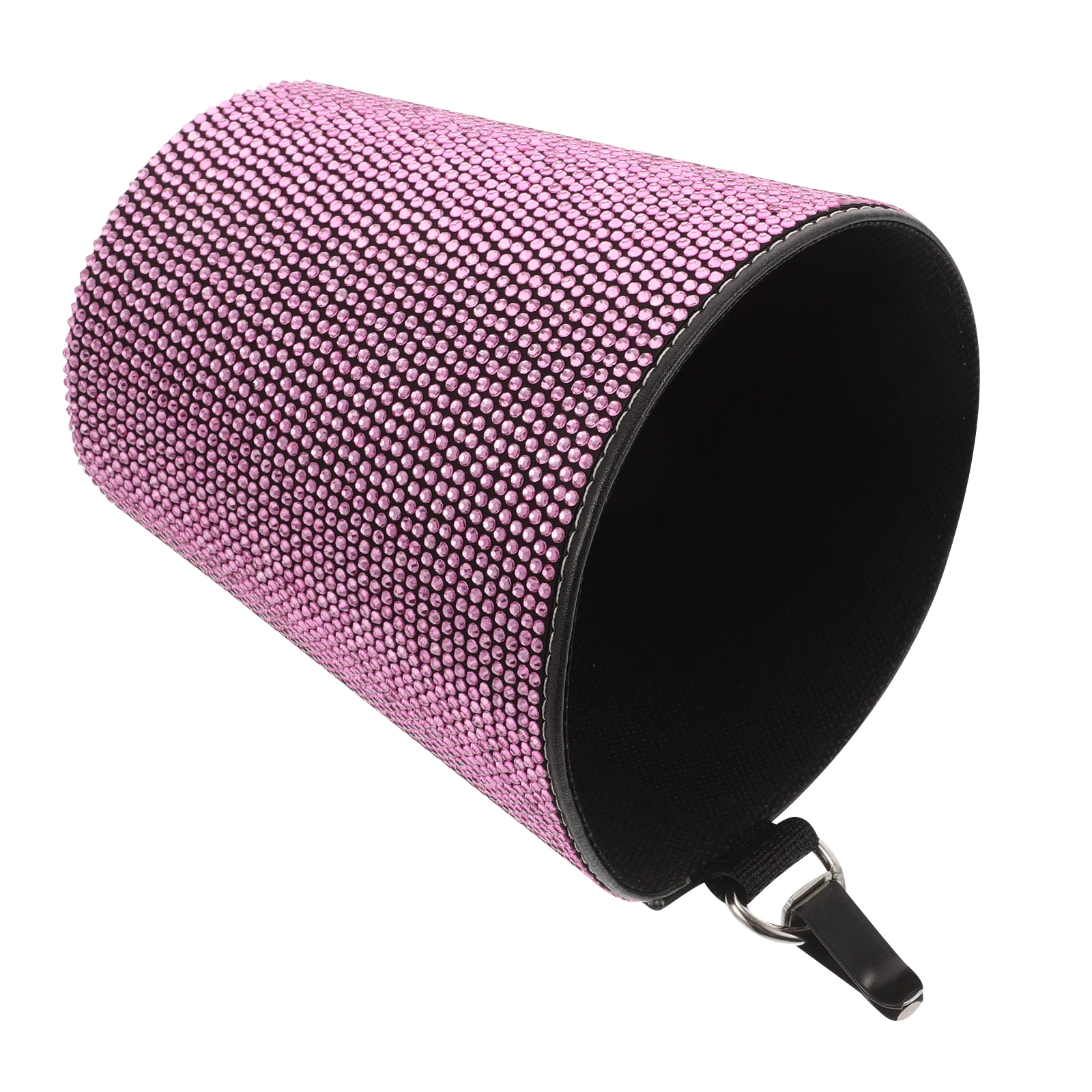 

Portable Car Trash Can Small Pink Air Vent Storage Bin Easy Clean Automotive Accessories Garbage Cans Vehicle