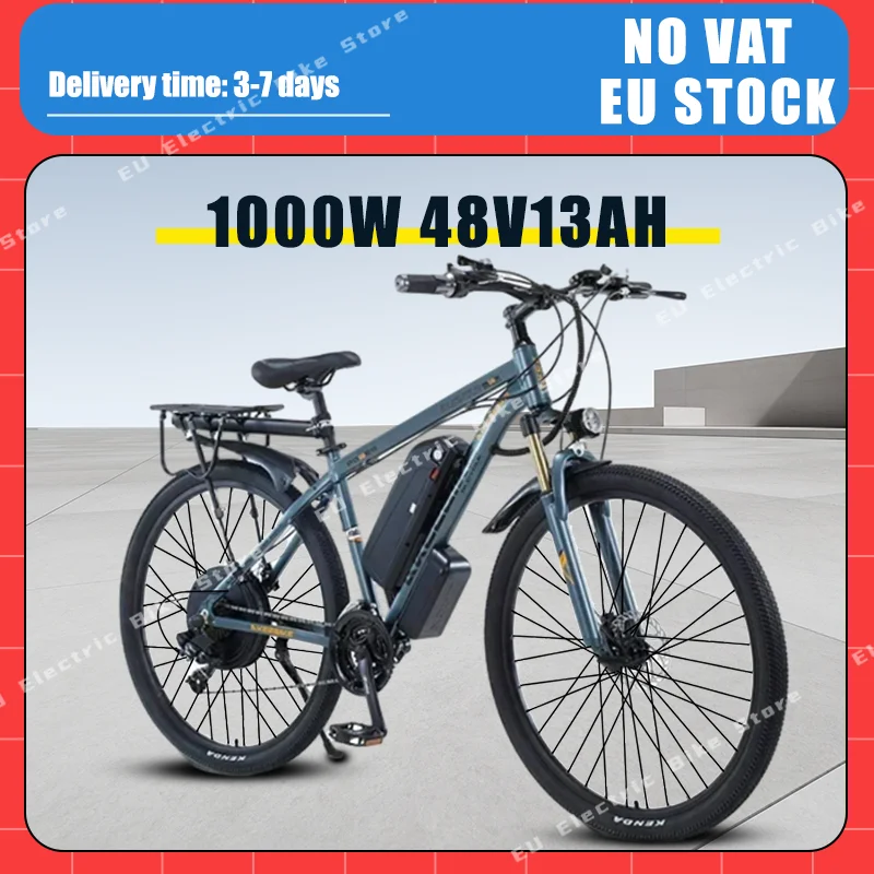 E Bike 1000W Motor 48V13AH Lithium Battery Life 80KM City Trip Electric bike 29In Tires Adult Mountain Off-Road Electric bicycle