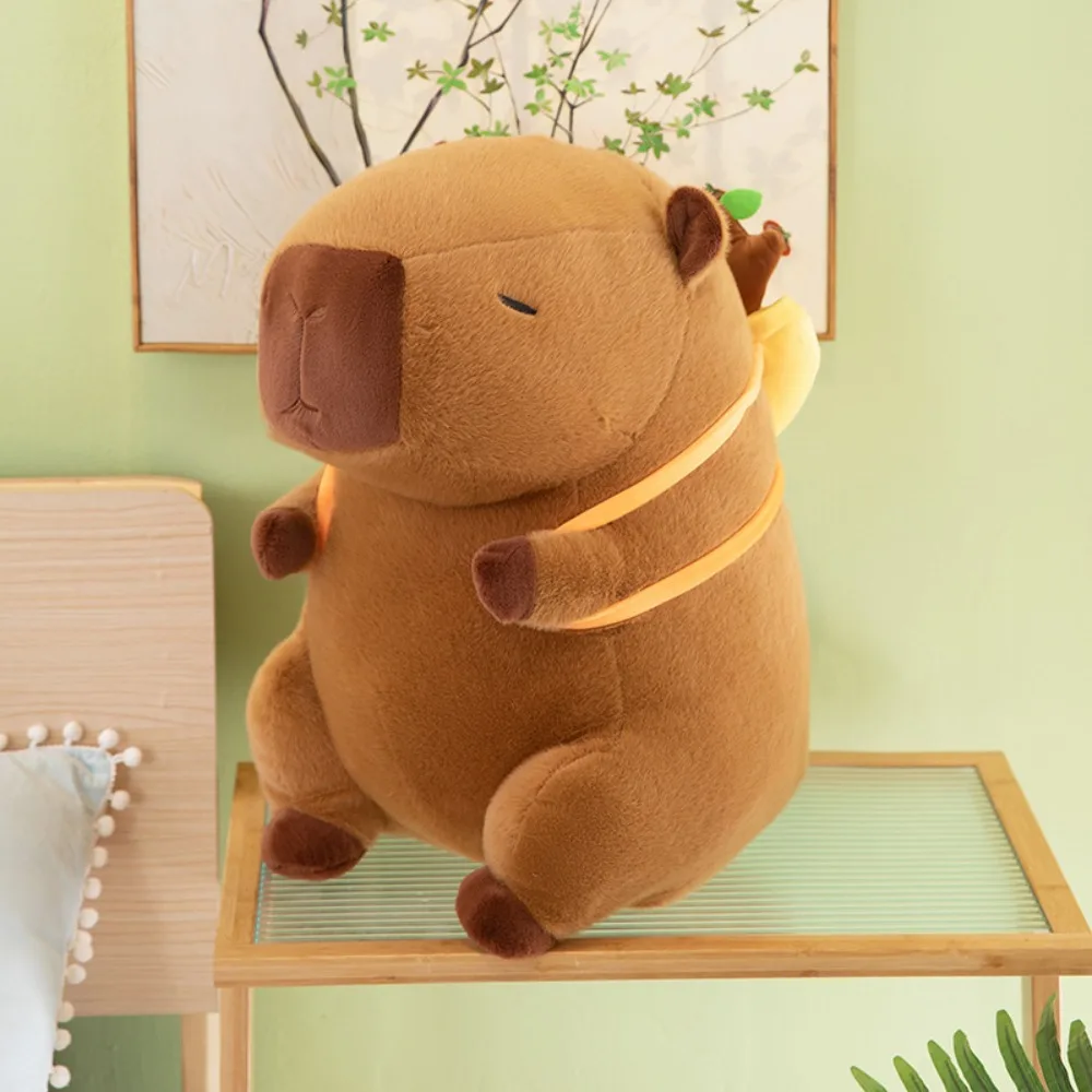 Cute Wealth Tree Capybara Plush Doll Soft PP Cotton Simulation Capybara Toy Stuffed Animal Stuffed Capybara Doll Children Toys