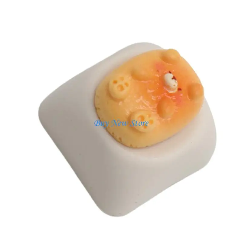 20CCCCE ĐIỀU Gấu hoạt hình đáng yêu Keycaps Keycaps Bàn phím cơ học Phụ kiện trang trí màu vàng màu vàng