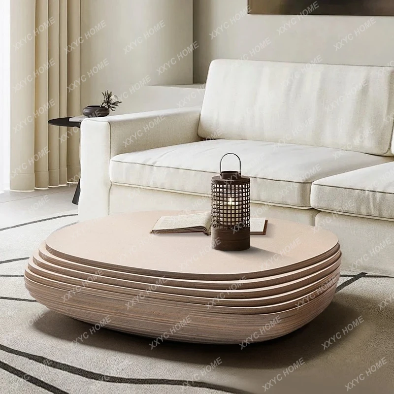 X-S creative coffee table solid wood sofa coffee table combination set  minimalist art side tea table HG