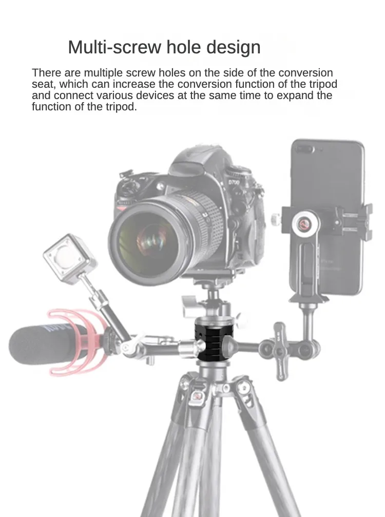 Stativschrauben-Adapter, 3/8 Zoll, 1/4 Zoll, ARRI-Loch-Konvertierungs-Verlängerungshalterung für DSLR-Kamera-Monitor, Fülllicht, magischer Arm, Fotohalterung – Detail 5