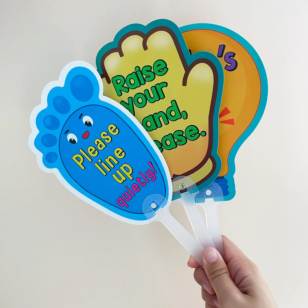 Imagem -05 - Classroom Rule Paddles Cartoon Class Signs Handheld Board Ensino Aids Suprimentos para Eventos Ensino Aids Ensino Aids Pcs