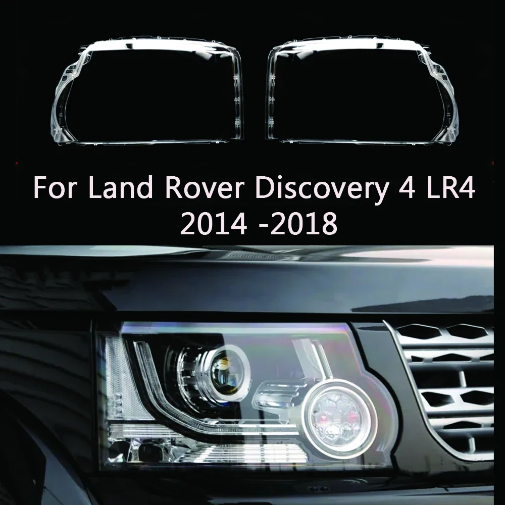 For Land Rover Discovery 4 LR4 2014 2015 2016 2017 Car Headlight Cover Headlamp Lampshade Shell Transparent Lamp Mask Glass Lens