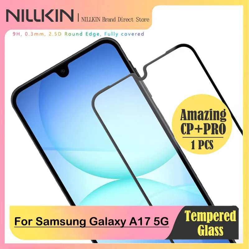 

For Samsung Galaxy A17 5G, NILLKIN CP+PRO Full Glue 9H Glass, Japan AGC 0.33mm, Anti-Glare & UV Protection, Anti-Fingerprint