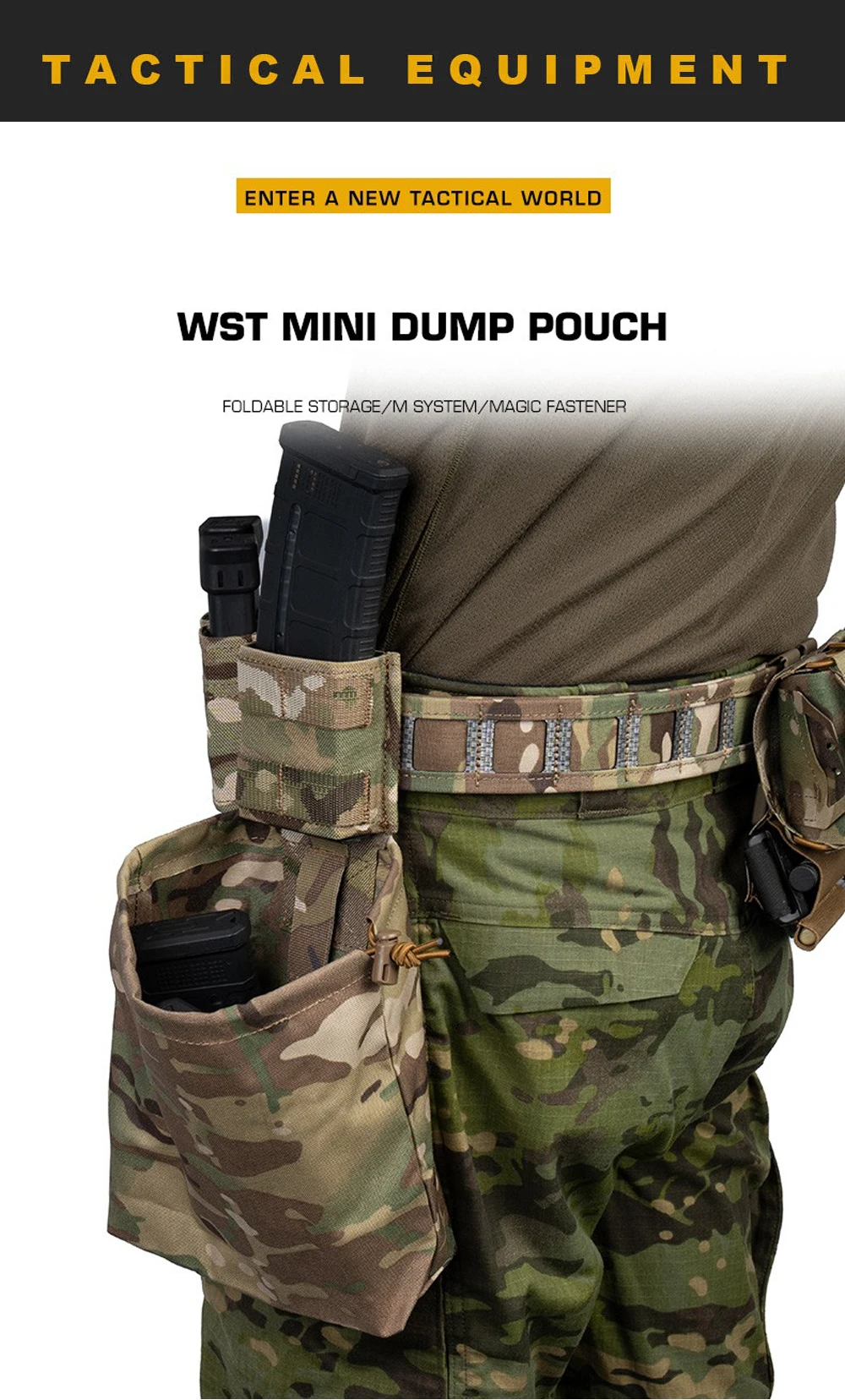 Taktische MINI-Recyclingtasche, Molle-Magazintasche, Magazinhalter, Outdoor-Paintball-Utility-Rückgewinnungstasche, Jagd-Magazintasche, Zubehör – Detail 1