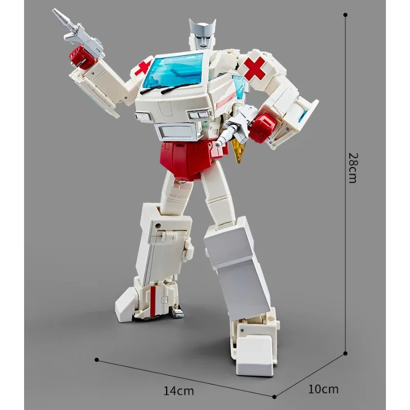 Transformatie KO MP30 Vergrote versie Ambulance Transformatie Speelgoedmodel G1 Filmversie Auto Robot Beeldje
