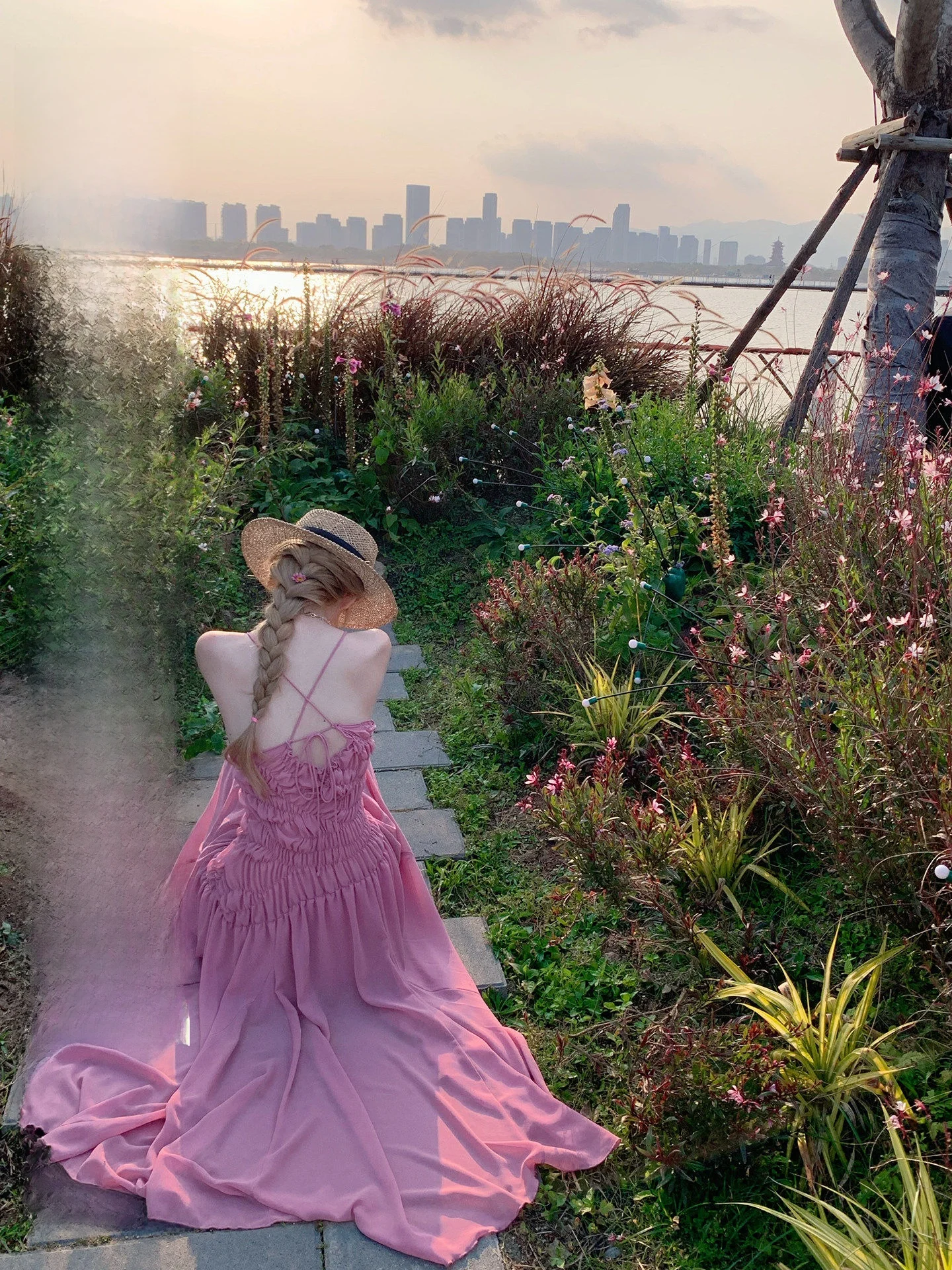 

Элегантное женское платье с завышенной талией, без бретелек, с бантом и завязками, повседневное, из полиэфирного волокна.