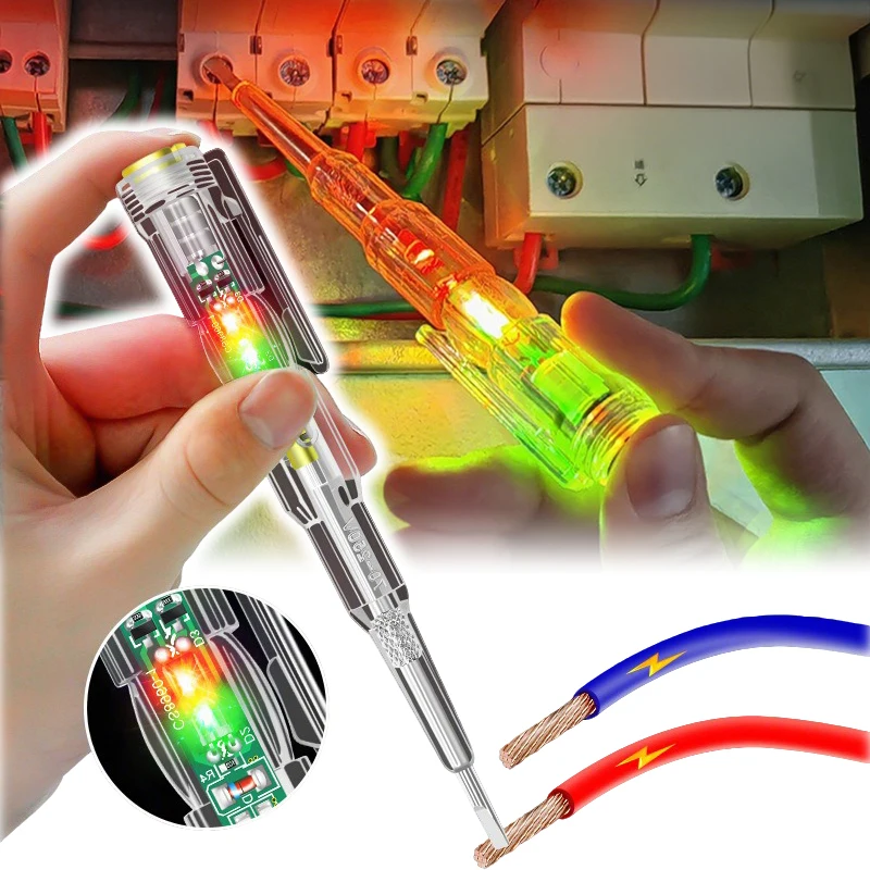 Intelligent Voltage Tester Pen AC Non-contact Induction Test Pencil Voltmeter Power Detector Electrical Screwdriver Indicator