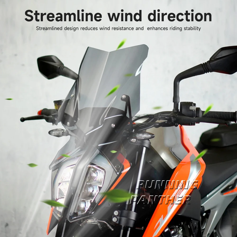 Motorcycle windshield windshield plate, and deflector are suitable for 790 2018-2024/ 890 2020-2023 3-color PC material - Image 4