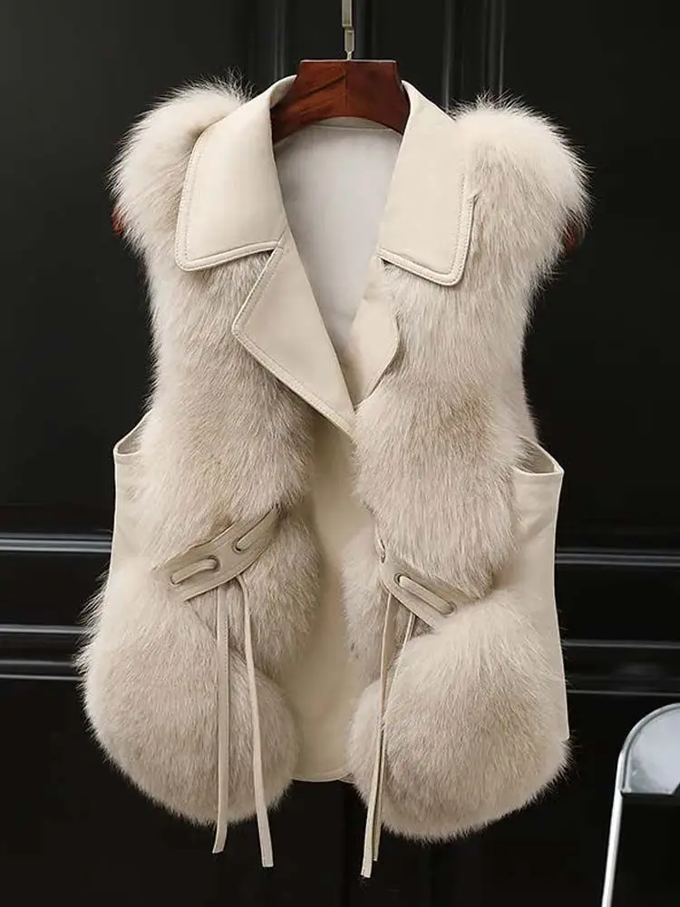 2024 Autumn and Winter Fur Vest Women\'s Coat New Item Fur Coat Short Lady Outerwear