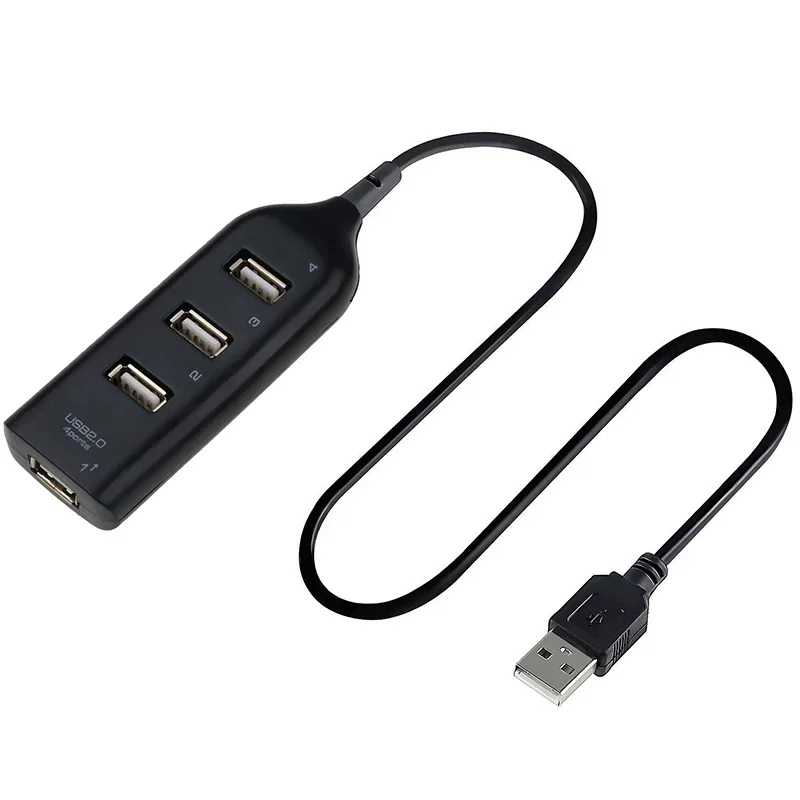 Portable 4 Port Multi USB Hub Splitter High Speed USB 2.0 Multiple Expander Adapter For PC Laptop Notebook Computer Accessories