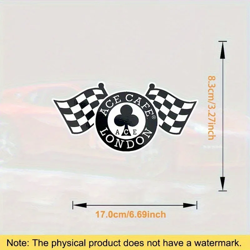 1 قطعة ملصق علم متقلب رائع من Ace Cafe London ، ملصق فريد للسيارة ، دفتر ، إضافة لمسة من نمط السباق إلى ملحقاتك #3