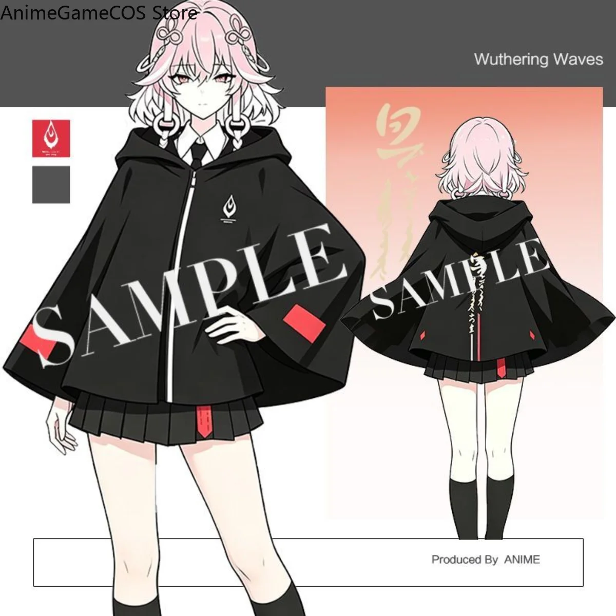 Anime Wuthering Waves Chisa Phrolova Cartethyia Rover Changli Cloak Comic Con Clothes Role Play Uniform Cape Birthday Gift