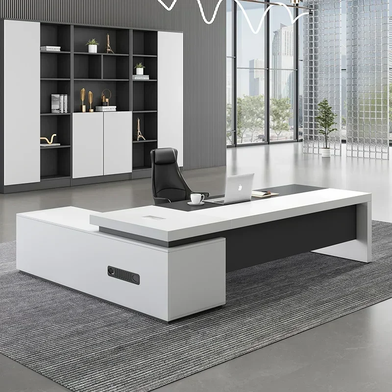 

Organizer Office Desk Wall Cabinet Drawer White Table Workshop Computer Customised Cable Box Bureaux De Bureau Office Furniture