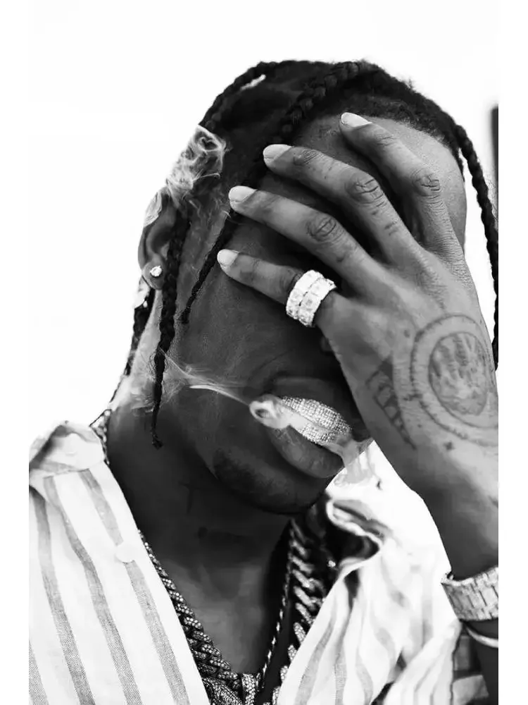 Hip Hop Singer Travis Scott Astroworld Jackboys Music Album Cover Poster Canvas Painting Rap Singer Wall Painting Home Decoratio