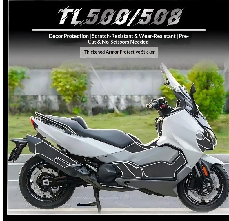 Full Set Thick Armor Sticker For SYM TL500 TL508 Motorcycle Anti-scratch Protective Film Decor Modification Accessories