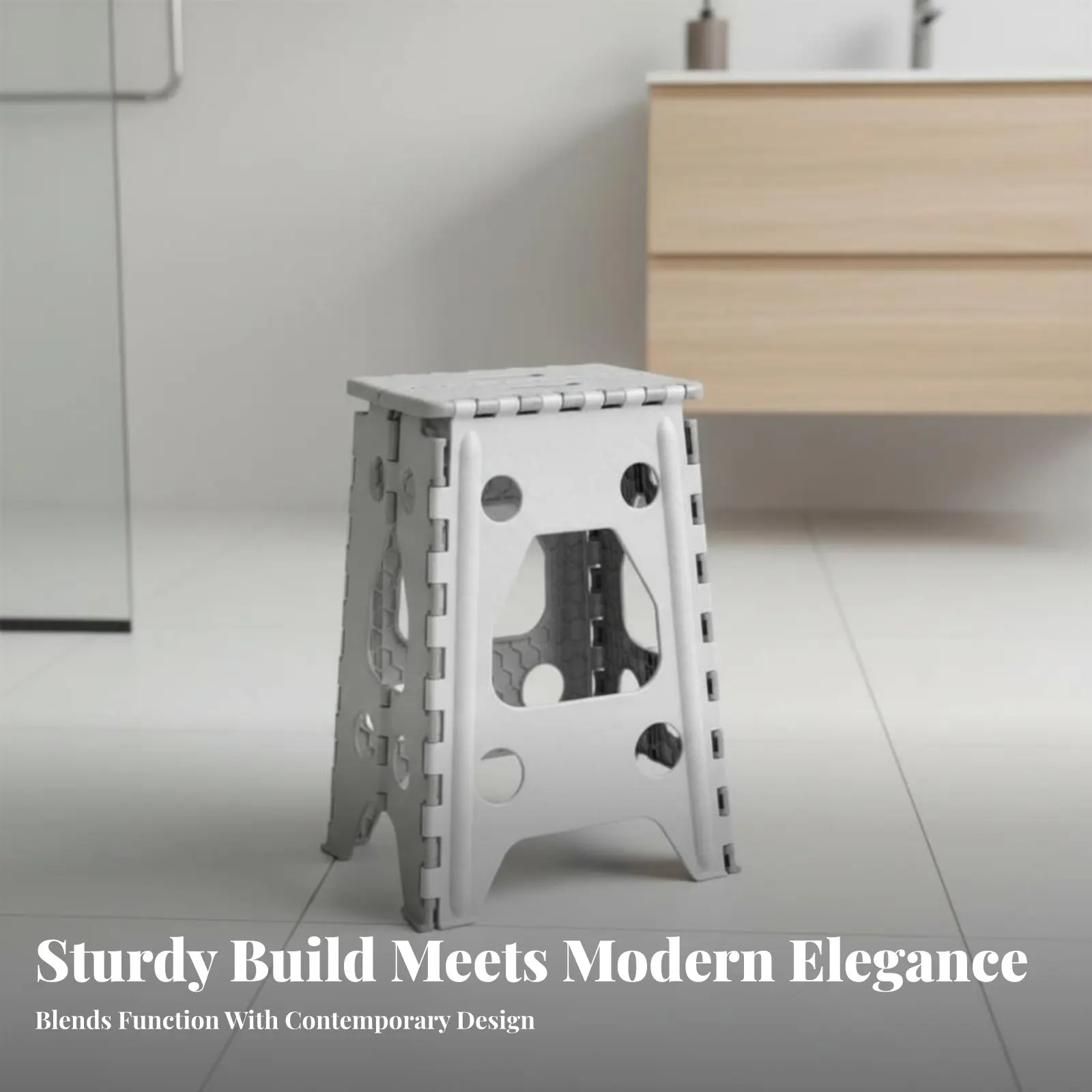 

Foldable Pendic Stool Foldable Design Foldable Stool Space-Saving Long-Ending for Grown-Ups, Students, Home Use, Kitchen