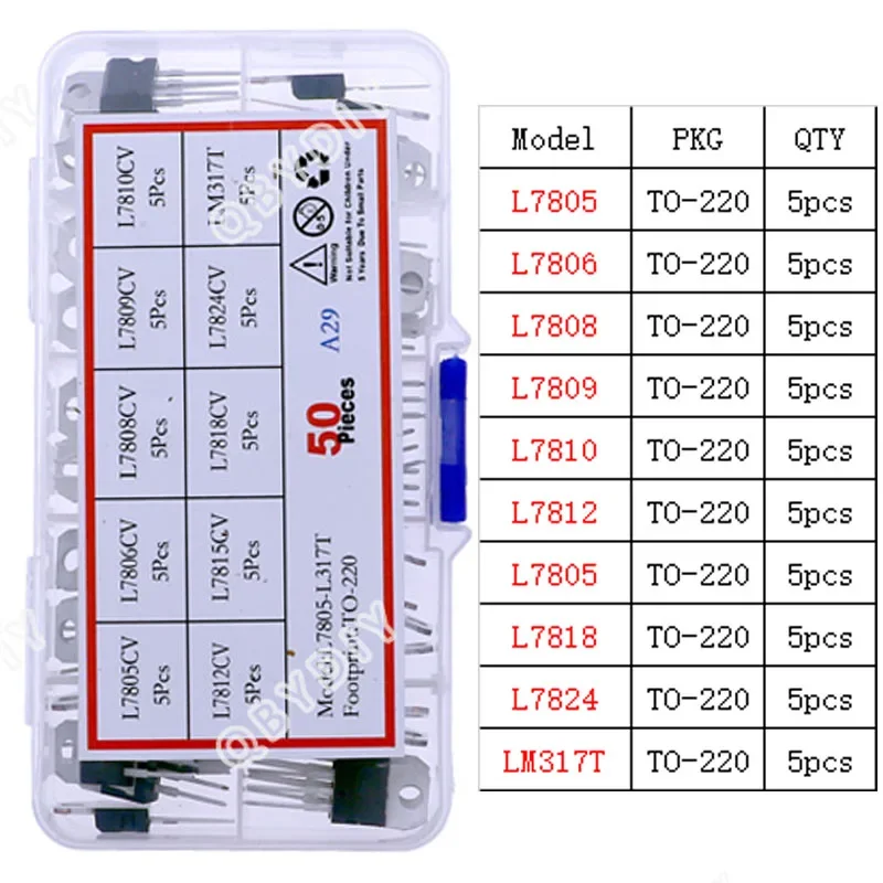 Imagem -06 - Mosfet Triode Tiristor Pnp Npn Transistor Variedade Kit Box To-92 To-92l To126 To220 Series