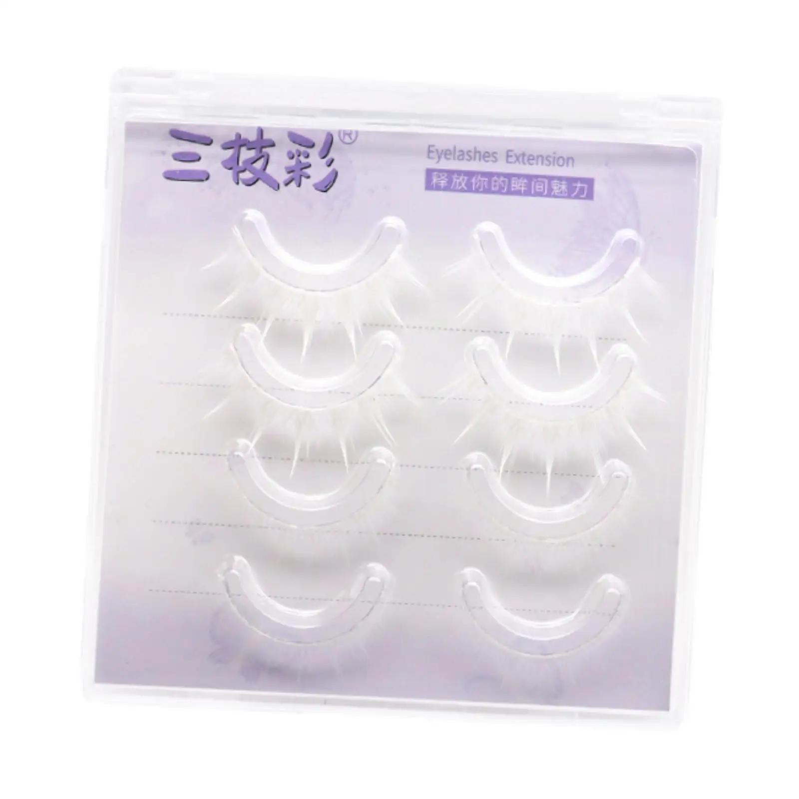 5Pcs White Lashes Comfortable Faux Eyelashes for Party Date Night Valentines