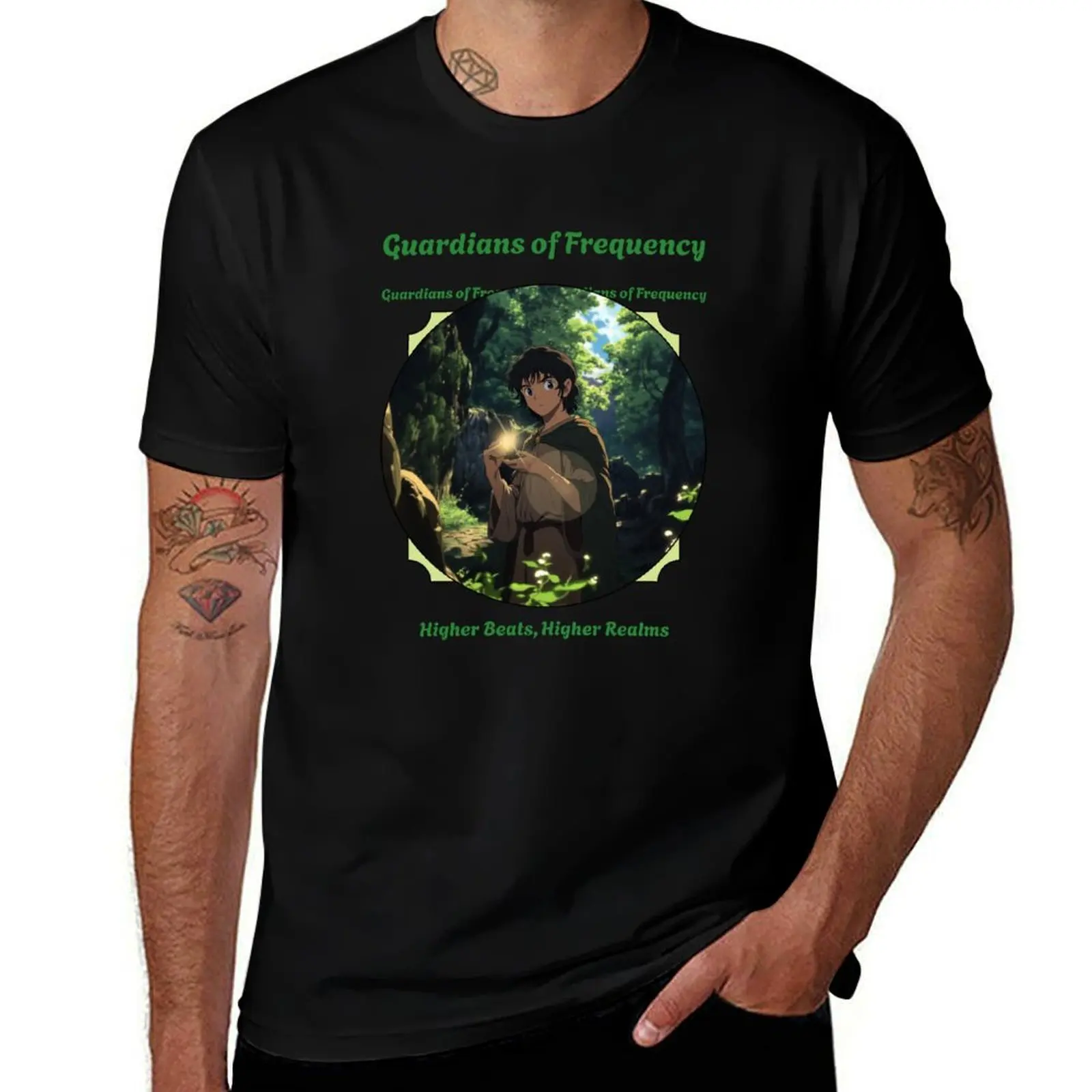 

Guardians of Frequency: Higher Beats, Higher Realms T-Shirt Blouse sublime fitted t shirts for men