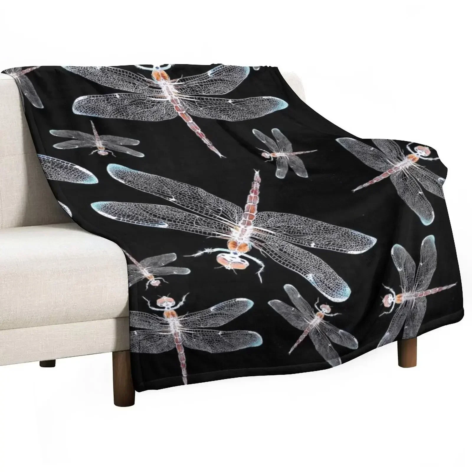 

Dragonflies Throw Blanket Bed Fashionable bed plaid Blankets For Baby Decorative Beds Blankets