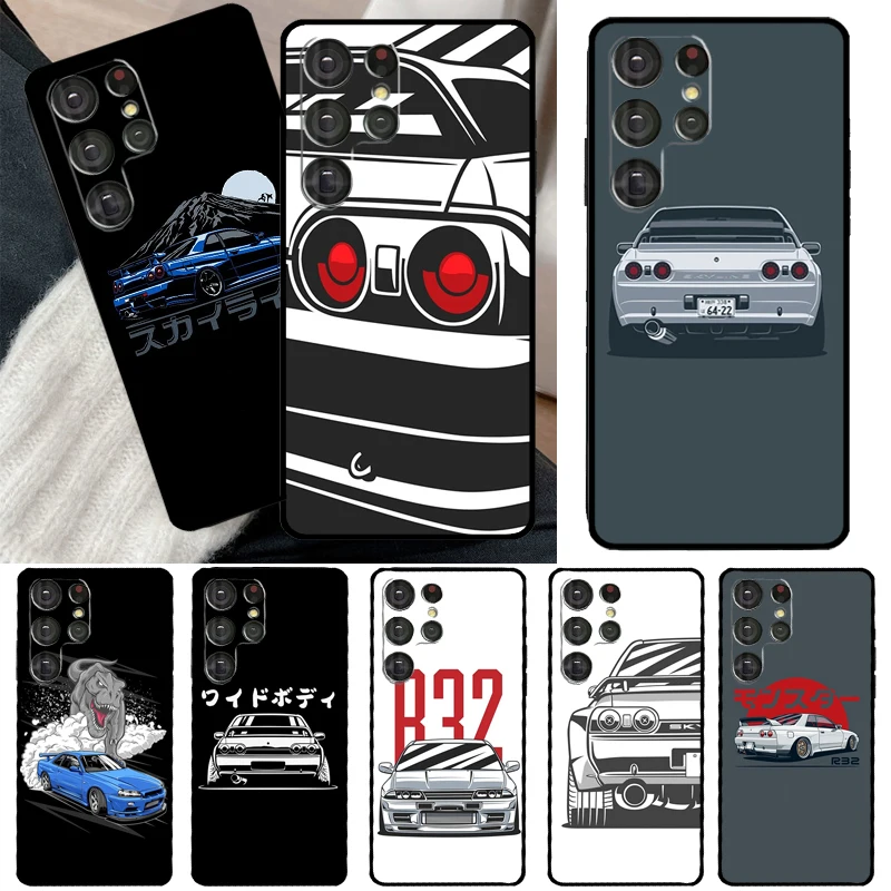 Skyline R32 GTR For Samsung Galaxy S23 S21 S22 Ultra Note 20 S8 S9 S10 Plus Note 10 Plus S20 FE Phone Cover