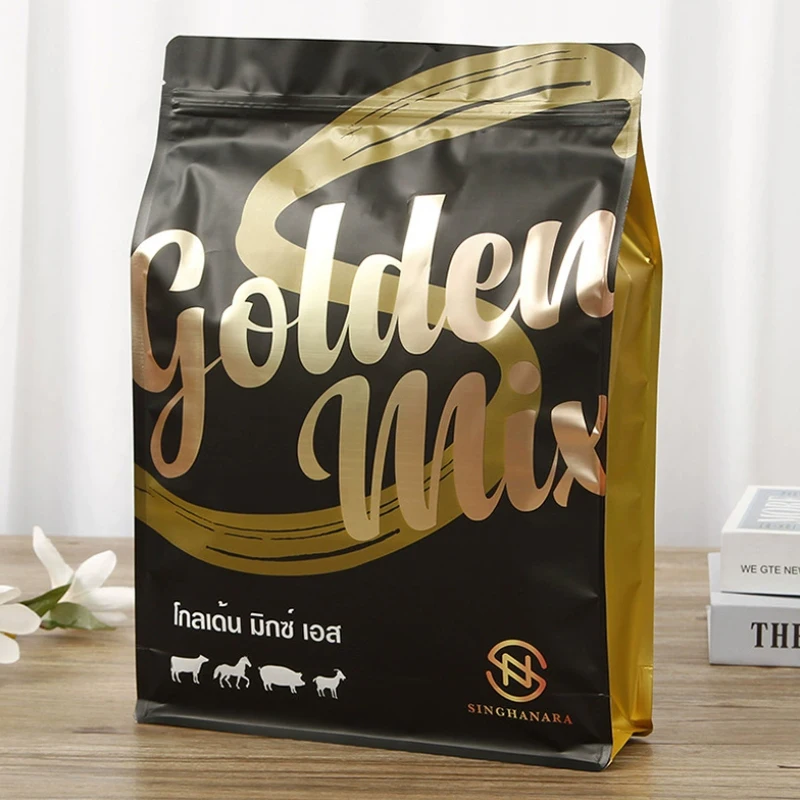 حقيبة ذاتية السحاب ، حقيبة قهوة قابلة لإعادة التدوير ، حقيبة طعام القط الكلب الرهان ، تغليف الوجبات الخفيفة ، حظر تجميد