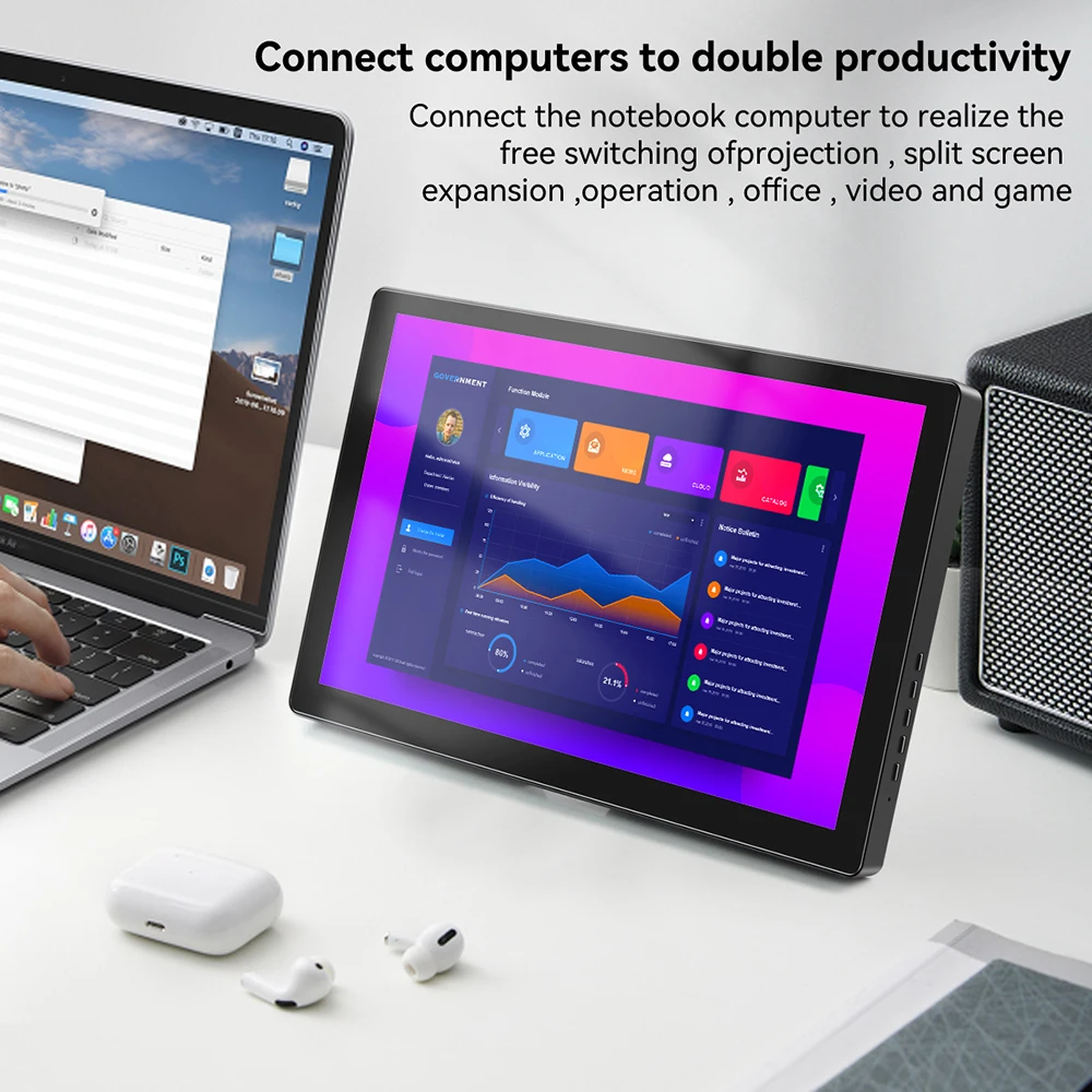 Imagem -05 - Touch Monitor Portátil de Toque 1920x1200 Usb Hdmi Compatível Computador Windows 10 para Ps4 Interruptor Xbox Telefone Portátil Monitor Jogos 10.1