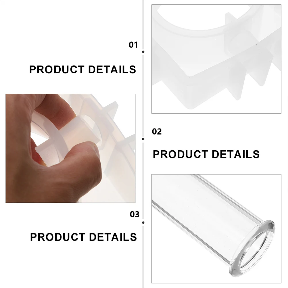 

Crystal Epoxy Mold 6 Test Tubes DIY Silicone Planter Hydroponic Vase Lightweight Smooth Acrylic Flower Mould Crafts Practical
